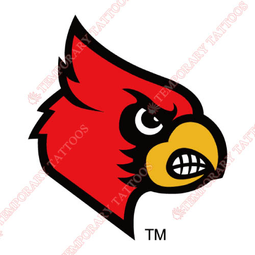 Louisville Cardinals Customize Temporary Tattoos Stickers NO.4861